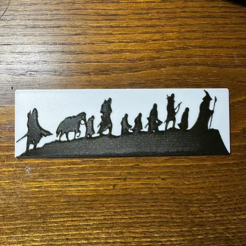 Lord of the rings, silhouette bookmark   