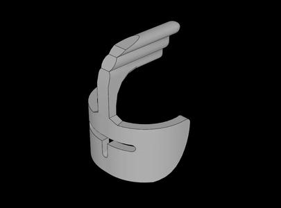 Lego Compatible (3843.dat) Minifig Helmet Visor with Grille and Feather   