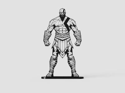 Geoemtric Kratos from God of War Low poly