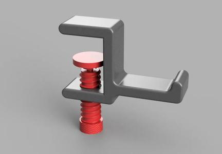 Headphone holder lower version (no support, no screws)   