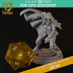 Human Female Rogue - RPG Hero Character D&D 5e - Titans of Adventure Set 02
