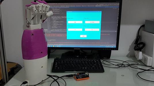 Arm design for InMoov hand