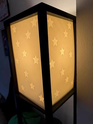 Star Shade For Rectangular Shelf Lamps   