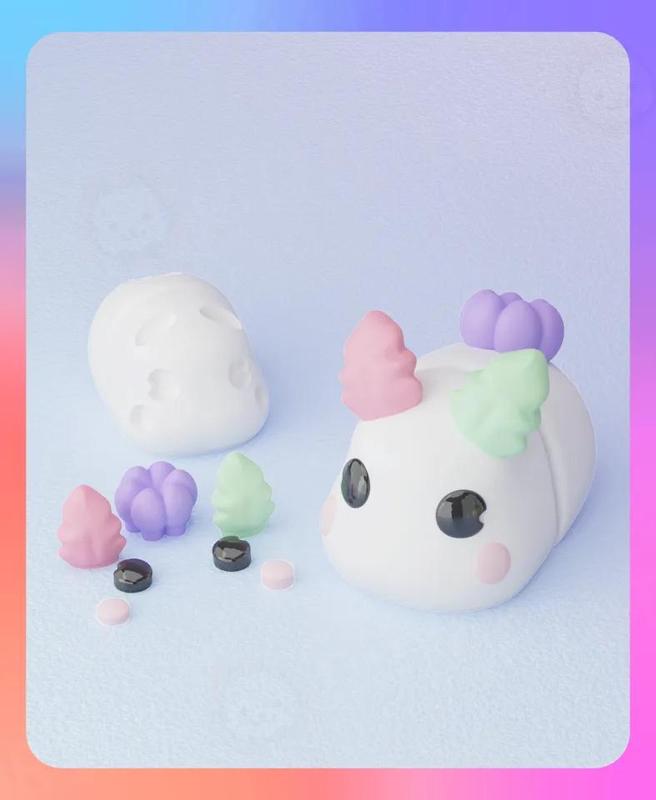 Flexi Sea Bunny Keychain (Separated Parts)   
