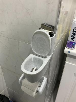 "The Toilet Ashpit" and "Phone Holder" or Whatever