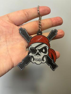 Pirate Skull Bandana Keychain