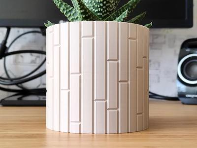 Plank Plant pot and Planter - Vase mode design   