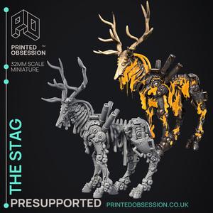 Mechanical Stags - Scrap Waste Monster  - PRESUPPORTED - Illustrated and Stats - 32mm scale