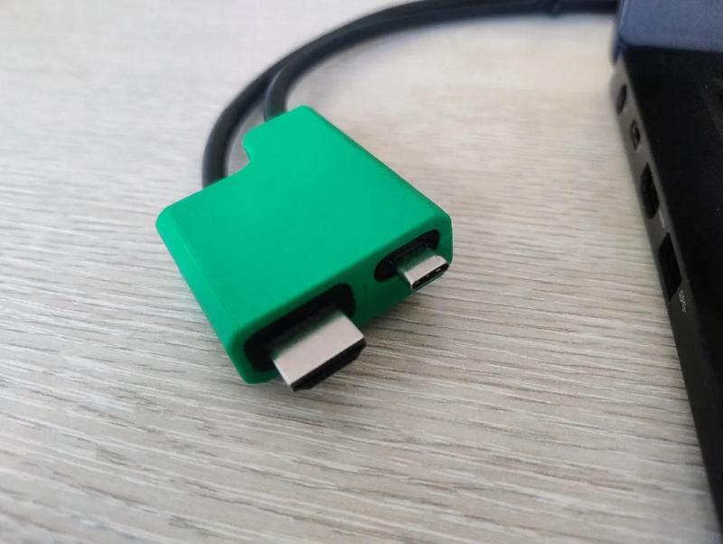 HDMI and Type-C plug holder   