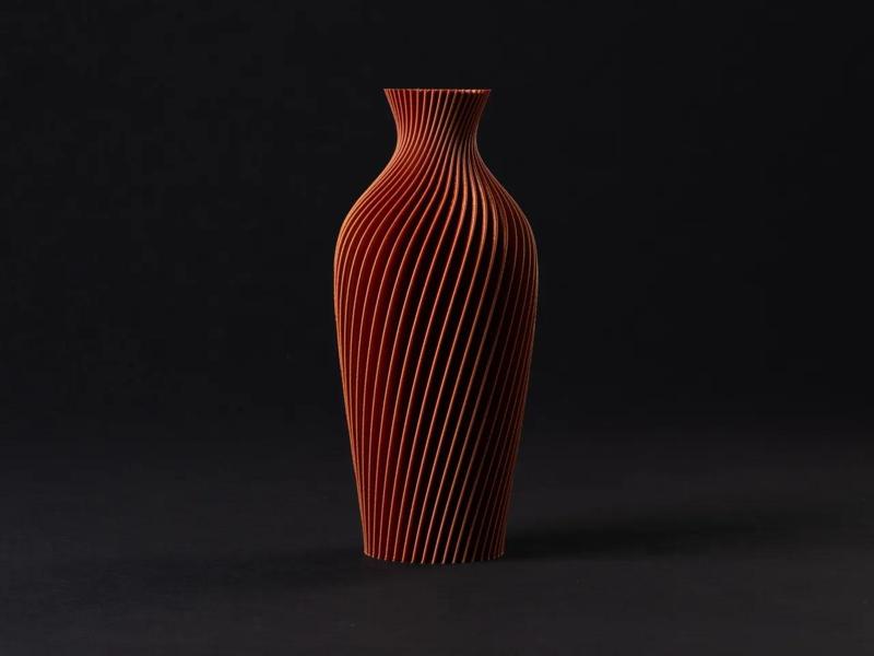 Table Vase with Spiral Ribbed Texture (vase mode)   