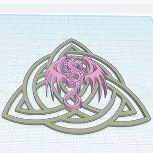 DRAGON ON CELT SYMBOL, Model A
