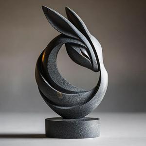 Easter Bunny Statue – Elegant Spring Accent   