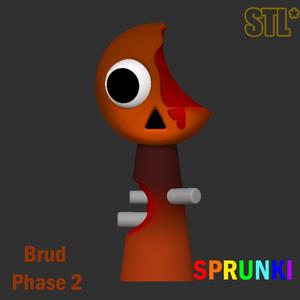STL Sprunki Incredibox Brud Phase Sprunki STL 3D Character Fanart