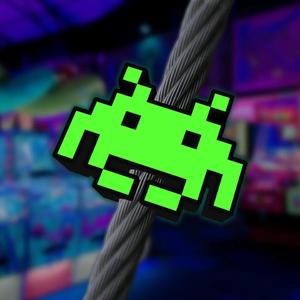 Space Invader bead - 4,5mm hole   
