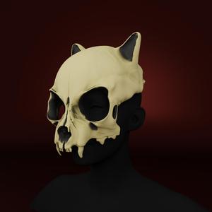 Cat's Skull Mask (wearable)