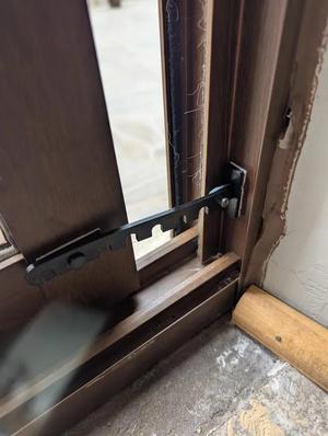 Cat Unfriendly window lock.   