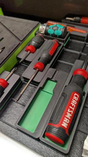 Craftsman Small Screwdriver Gridfinity Bin 1x3   