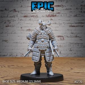 Orc Samurai / Green Skin Army / Male Katana Warrior / Sword Master / Evil Humanoid Fighter