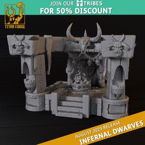 Terrain - Infernal Dwarves - Titan Forge Miniatures August 2023