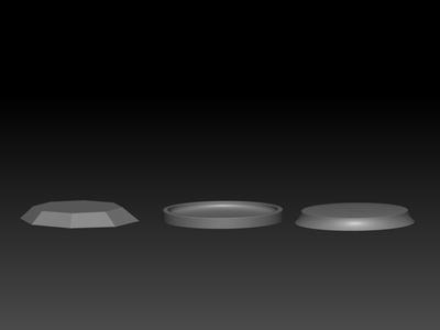 Free Bases Round, Lipped, Octagonal