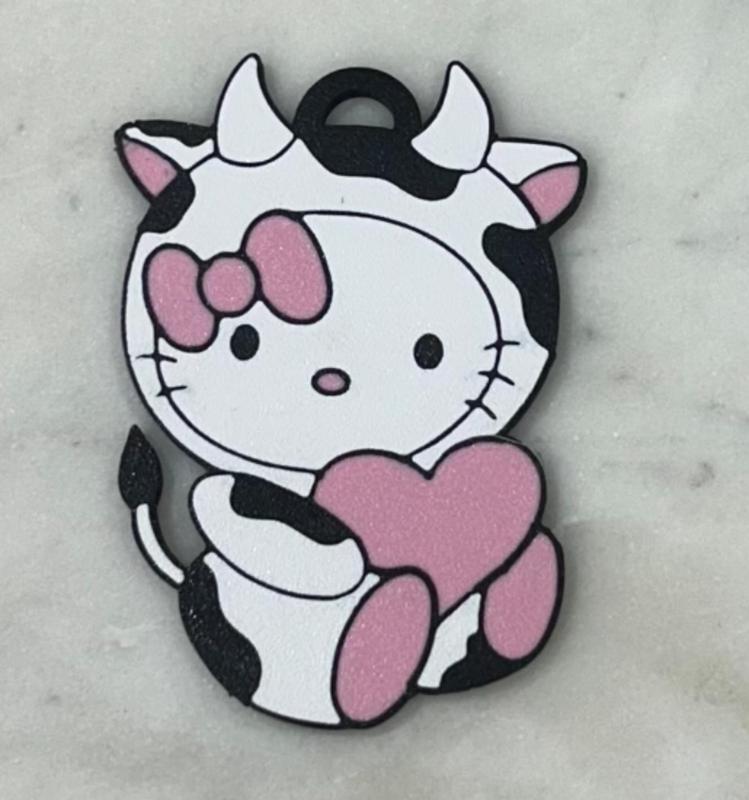 Hello Kitty Cow Keychain