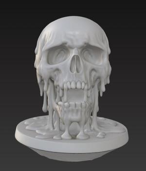Melting skull 3D☠️