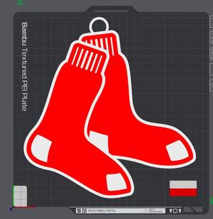 Boston Red Sox Alternate Oversized Necklace Logo   