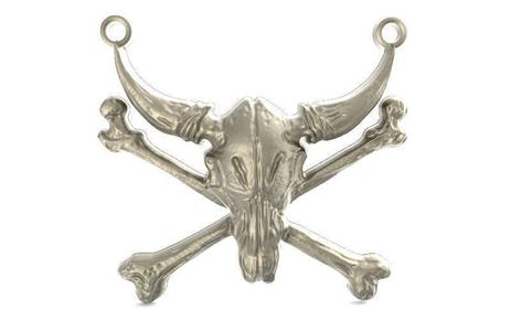 Skull bull pendant
