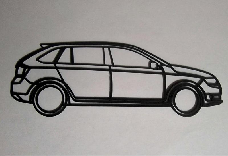 ŠKODA RAPID NH (spaceback) stencil wall decoration