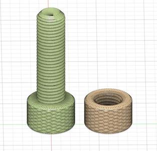 bolt with nut   