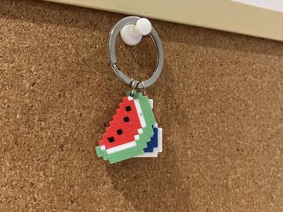 Minecraft Watermelon Keychain
