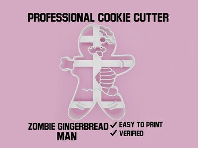 Zombie gingerbread man cookie cutter