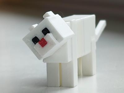 Cute Minecraft cat articulating head