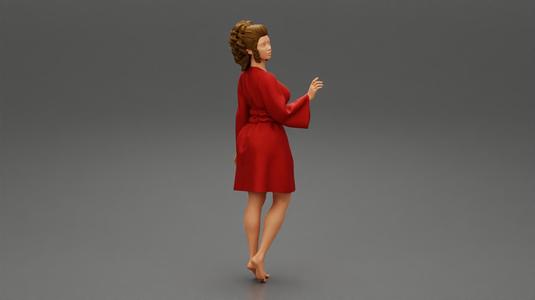Fashion woman in elegant dress with elegant hairstyle