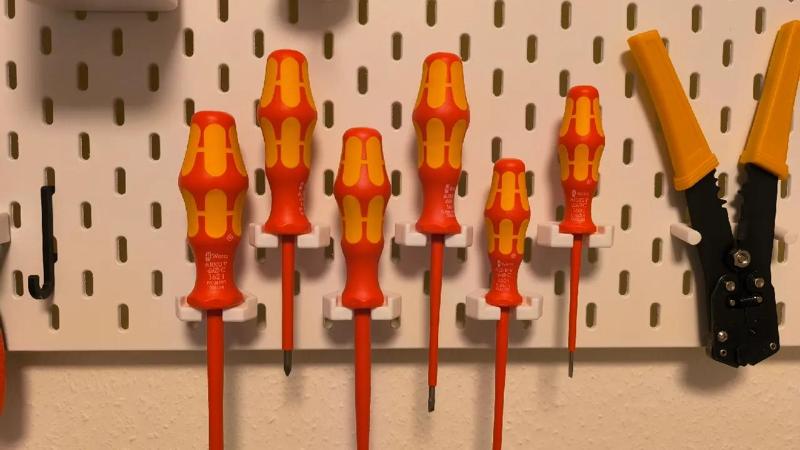 Skadis Screwdriver Mounts (Wera) for Ikea Pegboard (under 30 min!)   