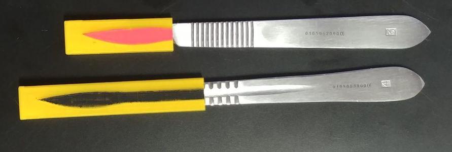 Caps for metal scalpel -