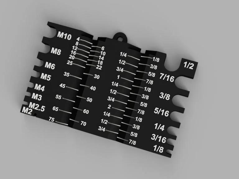 Screw and nut measuring tool