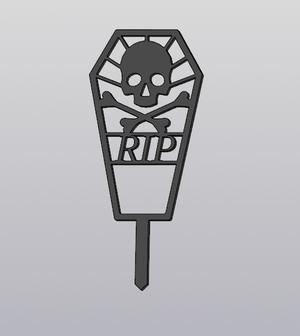 Trellis Planter Decoration Coffin and bones