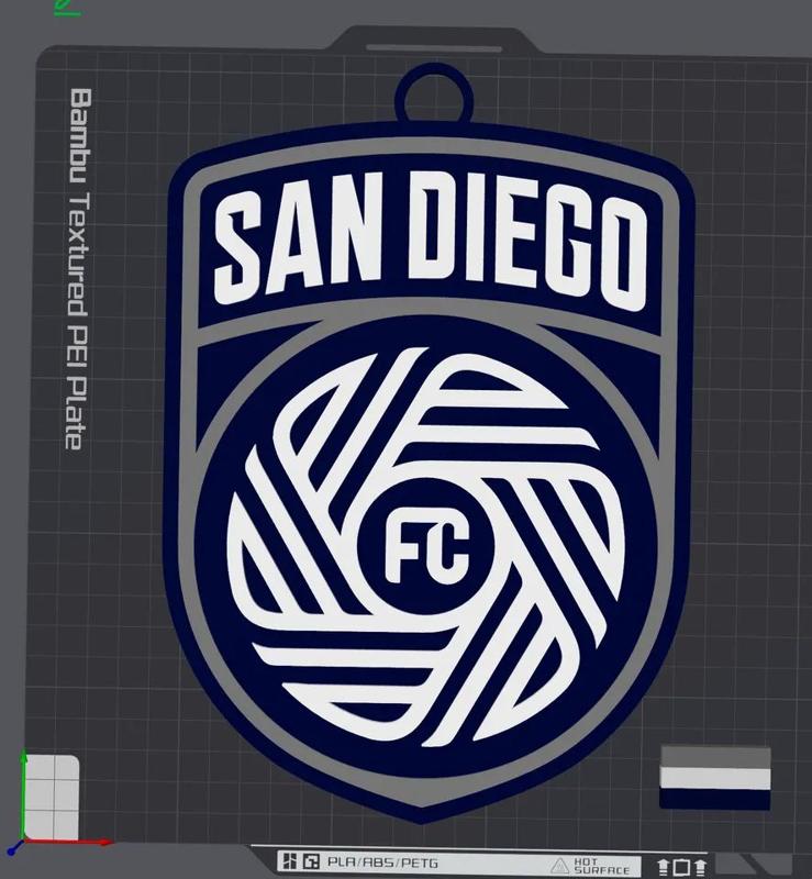 San Diego FC Oversized Necklace Logo   