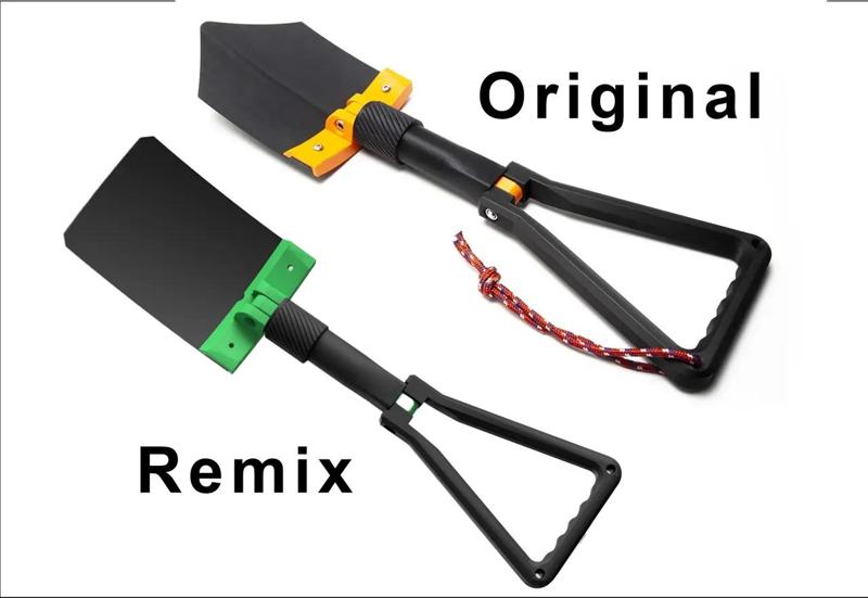 Foldable Shovel Remix: Straight shovel   
