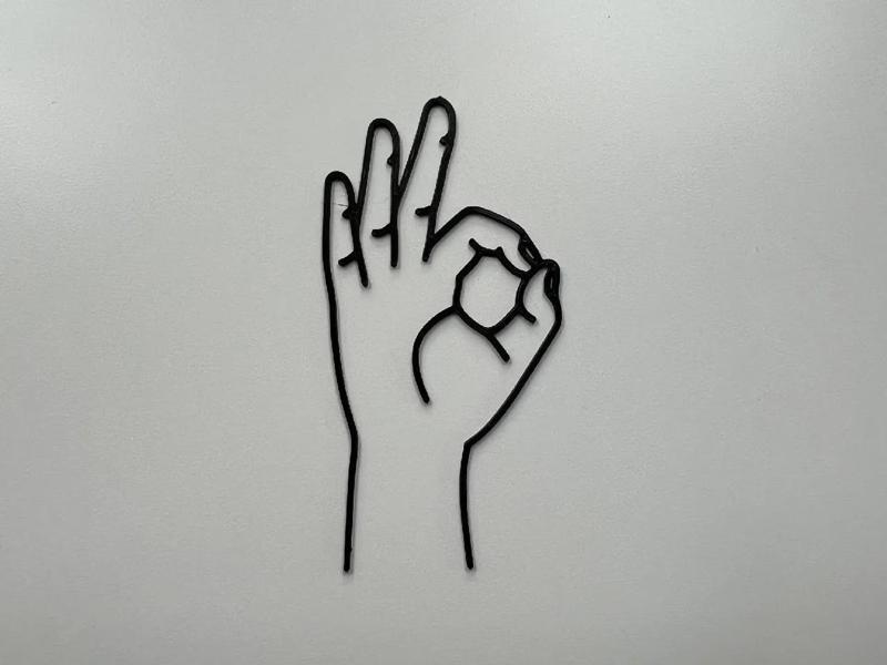 Hand Ok Sign Wall Art #1   