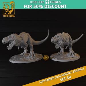 Tyrannosaurus & Zombie Tyrannosaurus - Monsters DnD 5e - Mortal Enemies Set 30