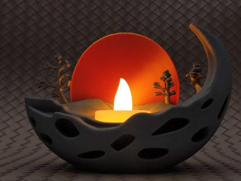 Sunset Hill - LED tea light holder   