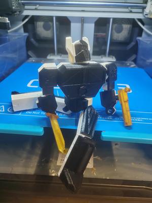 Transformers fan-made articulated print in place
