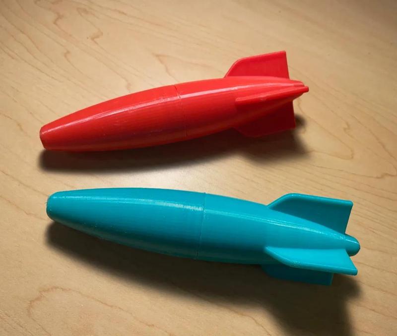 Pool Toy - Torpedo Hollow and Screw-On   