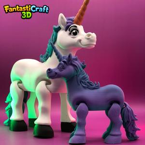 FANTASTICRAFT3D - UNICORN - Flexi fdm 3d model - fantasy - horse-pegasus