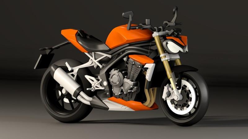 Triumph Speed triple 1200 RS – printable motorcycle model