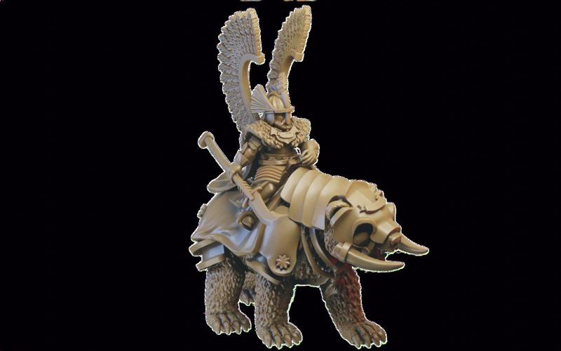 Duke of Slaiva miniature (32mm, modular)