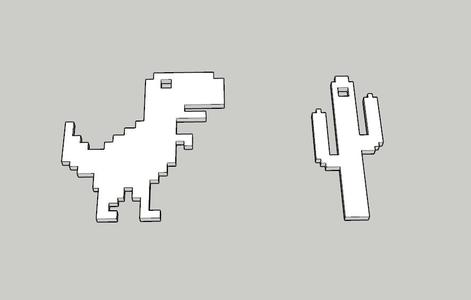 T-Rex game keychain