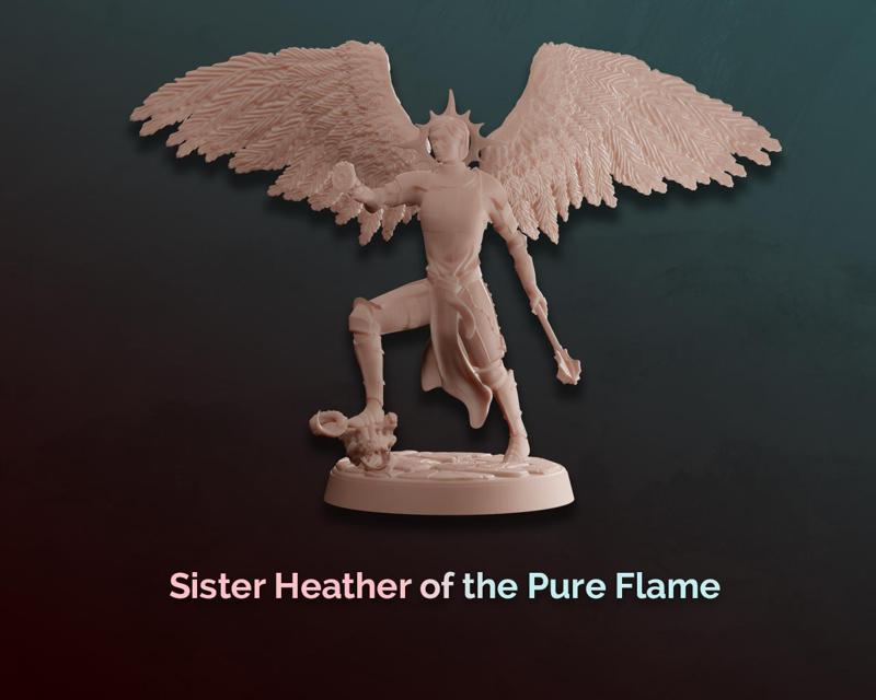 Sister Heather of the Pure Flame - Aasimar Cleric